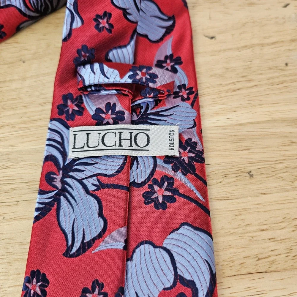 LUCHO Houston Mens Silk Designer‎ Necktie Tie 3.5